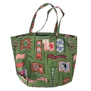 Suzanne x Pangea Reusable Colorful Flag Tote 15x18.5 inches Eco-friendly Casual